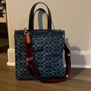 Coach Denim Blue Tote Bag